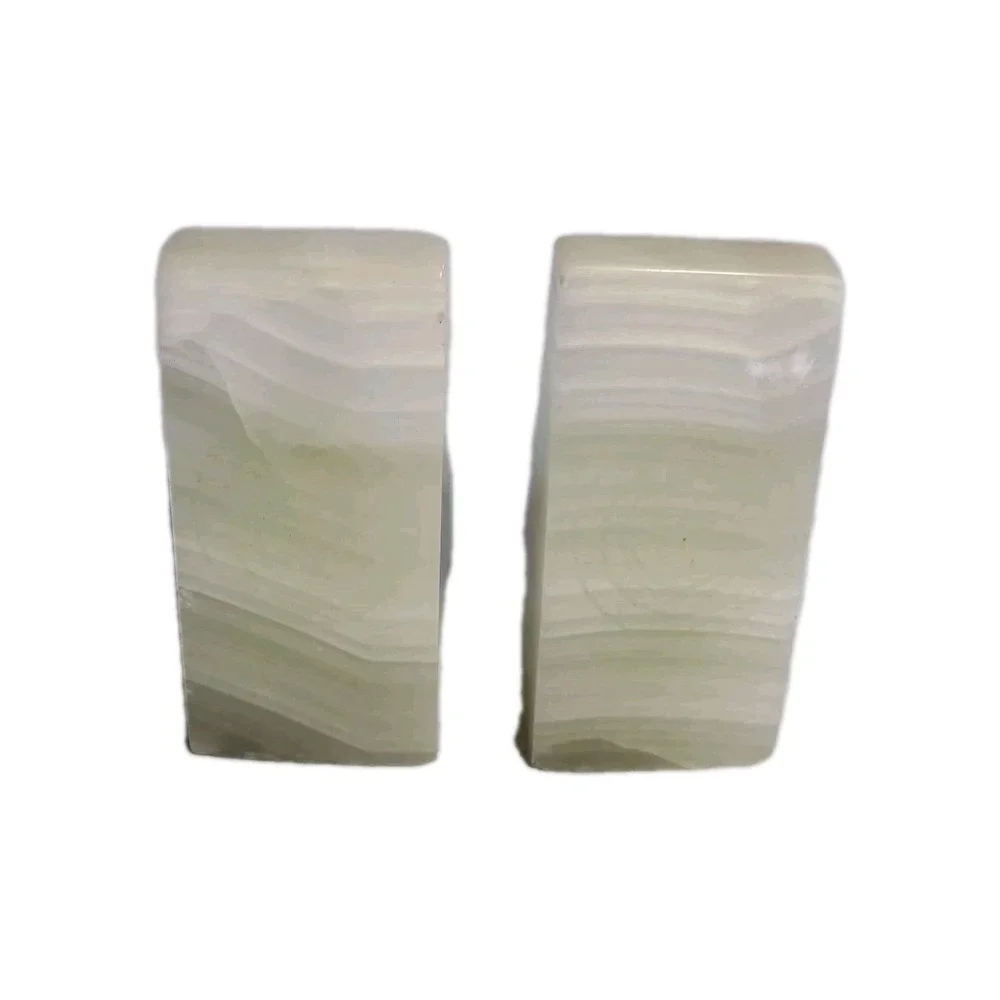 Heavy Onyx Stone Book Ends Mexico Calendar